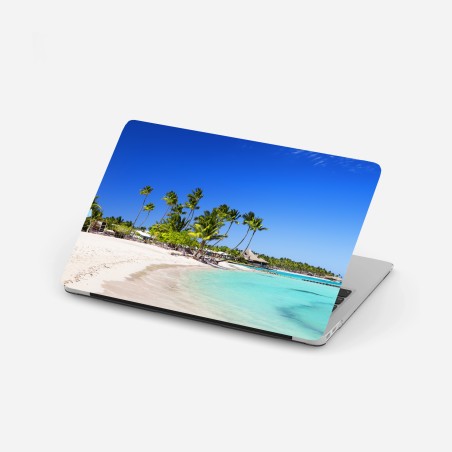 Laptop-Aufkleber tropischer strand in Cap Cana – Wallnifity®