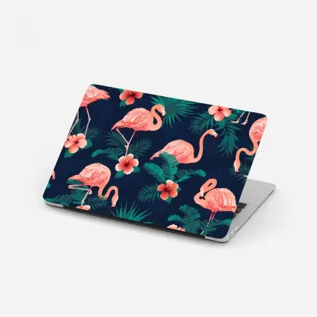 Laptop-Aufkleber tropisches rosa flamingo-muster – Wallnifity®