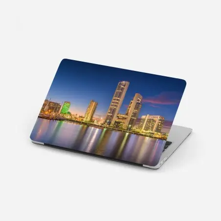 Laptop-Aufkleber Corpus Christi skyline bei dämmerung – Wallnifity®