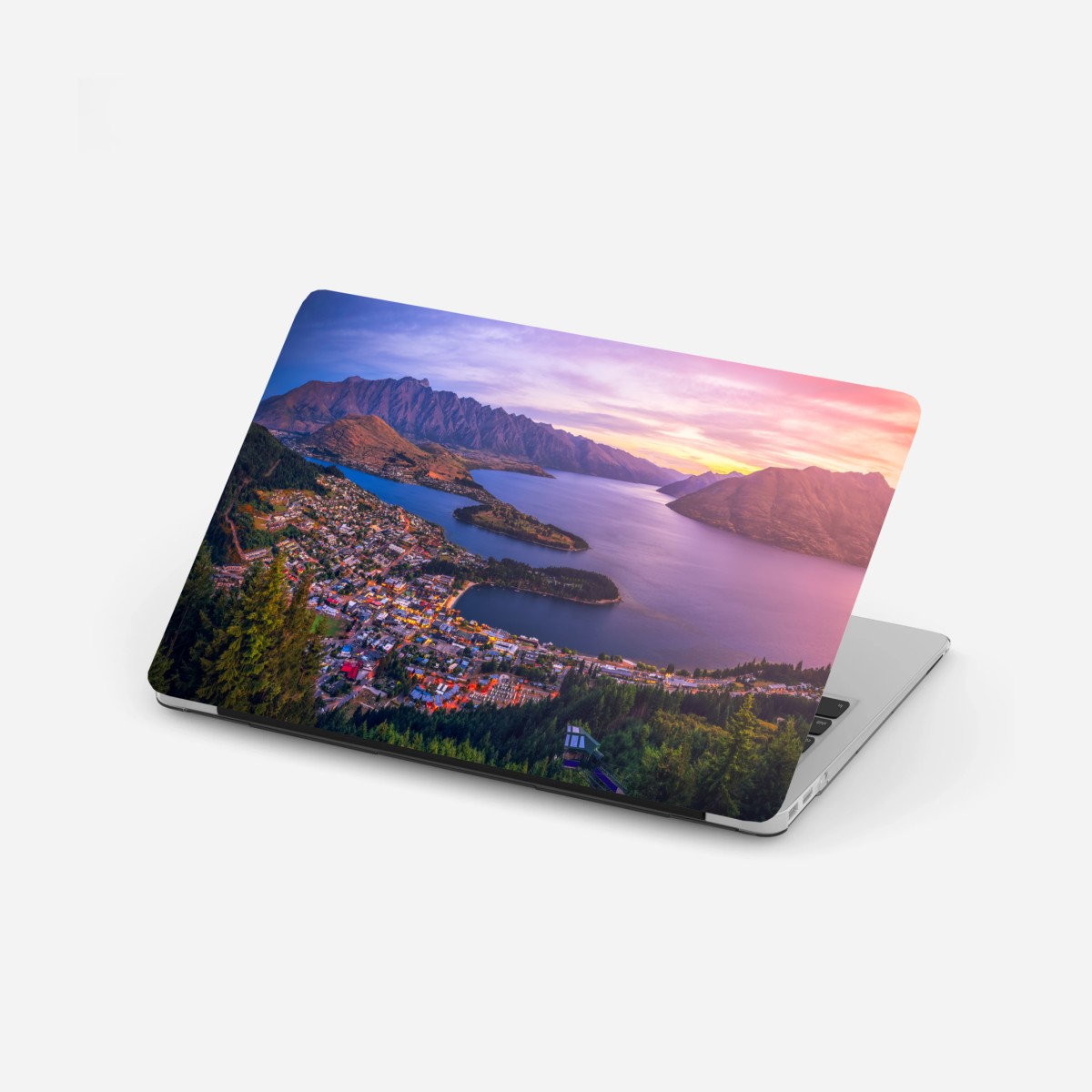 Laptop-Aufkleber Queenstown panorama bei dämmerung – Wallnifity®