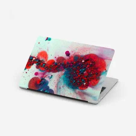 Laptop-Aufkleber lebendige marmorierte farbexplosion – Wallnifity®