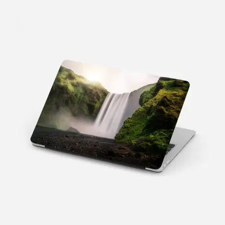 Laptop-Aufkleber majestätischer wasserfall Skogafoss – Wallnifity®