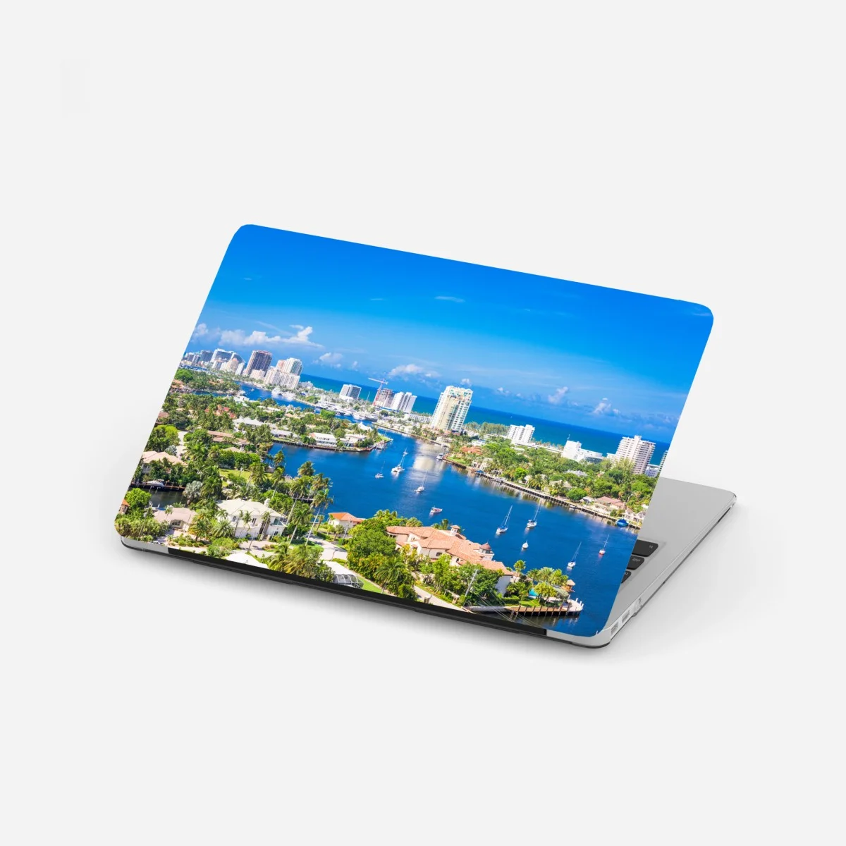 Laptop-Aufkleber Fort Lauderdale stadtskyline am meer – Wallnifity® Laptop-Aufkleber Fort Lauderdale stadtskyline am meer – Wallnifity®