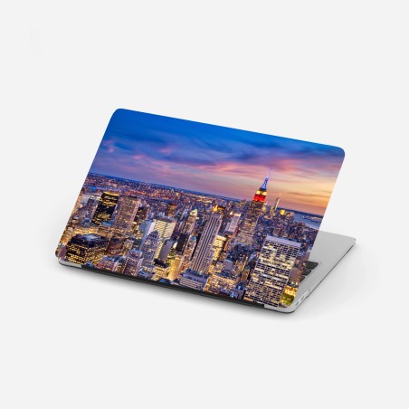 Laptop-Aufkleber New York skyline bei dämmerung – Wallnifity®