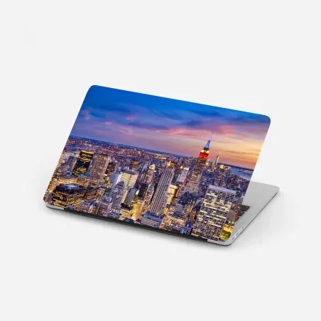 Laptop-Aufkleber New York skyline bei dämmerung – Wallnifity®
