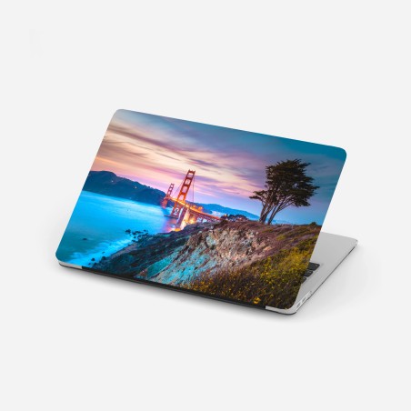 Laptop-Aufkleber Golden Gate Bridge bei dämmerung – Wallnifity®