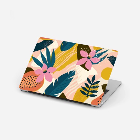 Laptop-Aufkleber tropisches abstraktes blumenmotiv – Wallnifity®