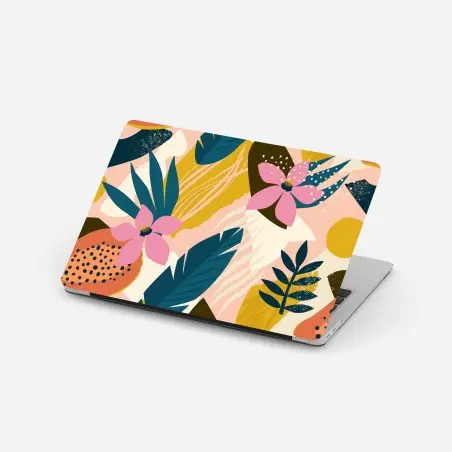 Laptop-Aufkleber tropisches abstraktes blumenmotiv – Wallnifity®