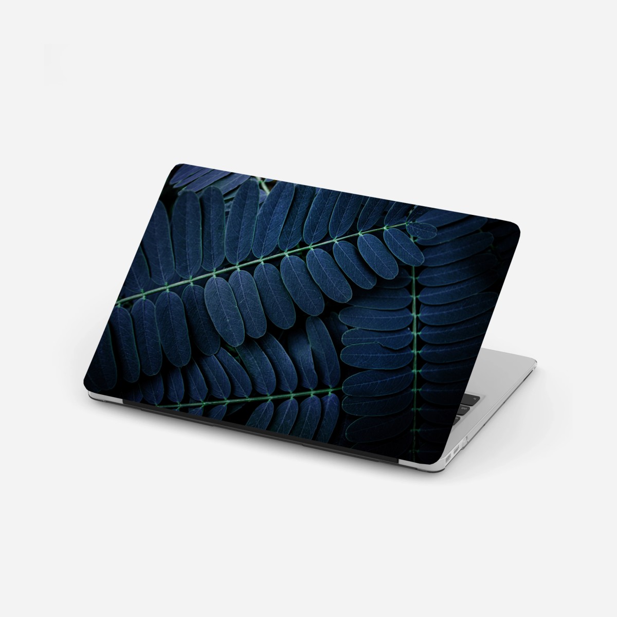 Laptop-Aufkleber tiefblaues blattmuster – Wallnifity®