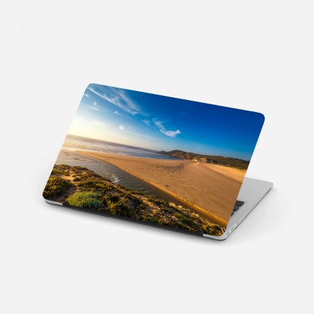 Laptop-Aufkleber Praia da Amoreira panoramablick – Wallnifity®