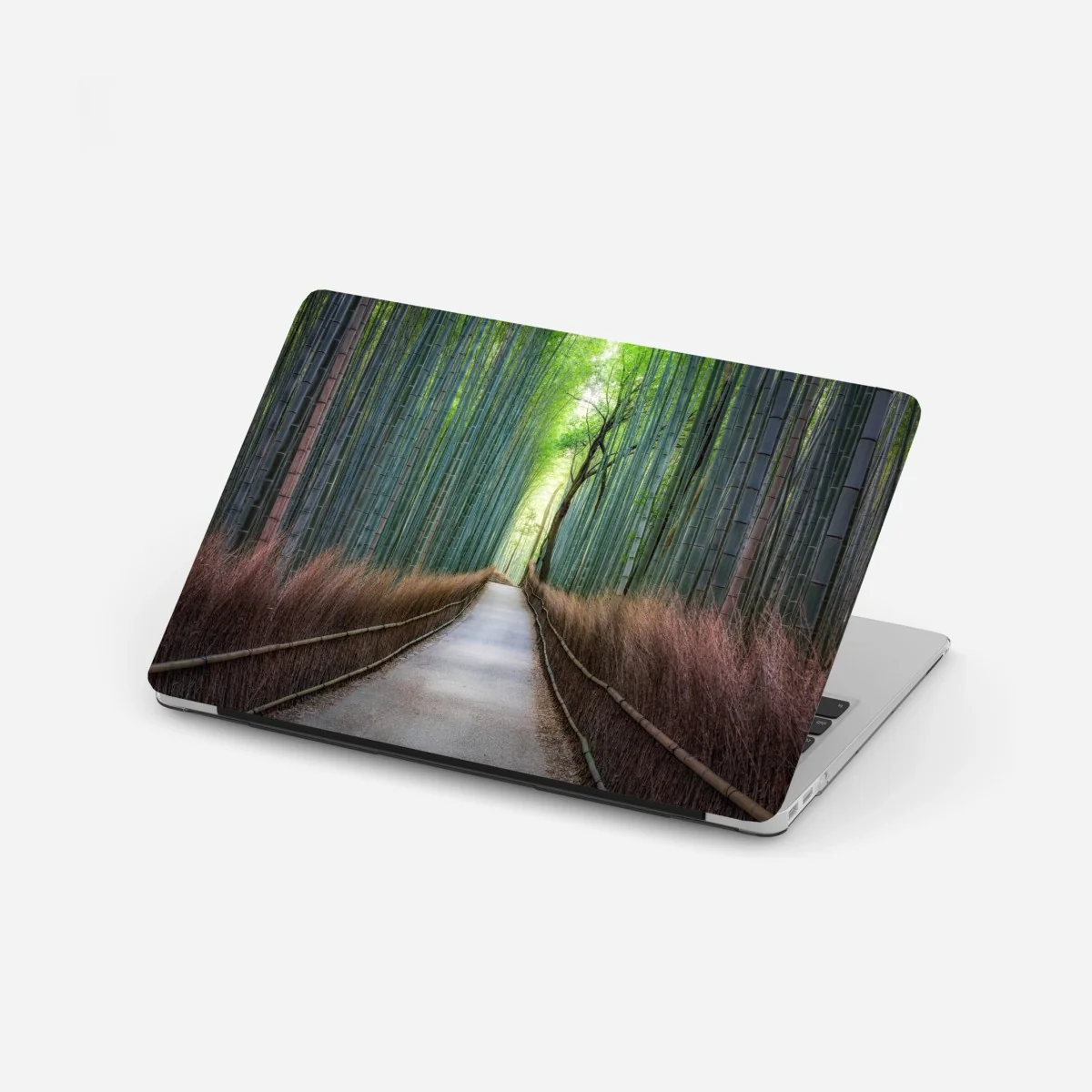 Laptop-Aufkleber ruhiger bambuswaldweg – Wallnifity® Laptop-Aufkleber ruhiger bambuswaldweg – Wallnifity®