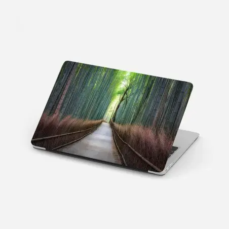 Laptop-Aufkleber ruhiger bambuswaldweg – Wallnifity®