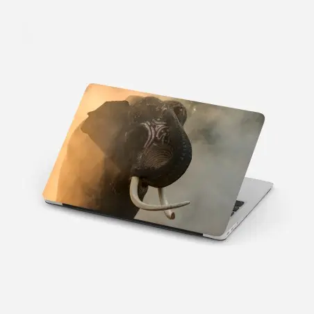 Laptop-Aufkleber majestätischer Thai-elefant mit stoßzähnen – Wallnifity®
