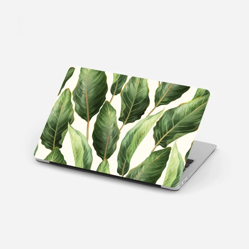 Laptop-Aufkleber tropisches bananenblattmuster – Wallnifity®