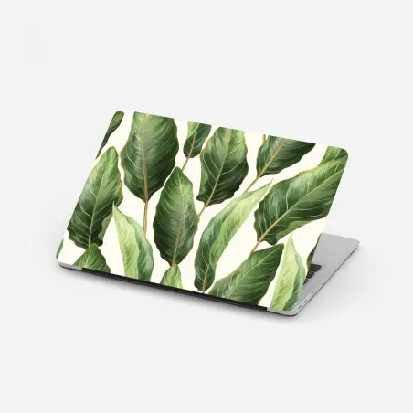 Laptop-Aufkleber tropisches bananenblattmuster – Wallnifity®
