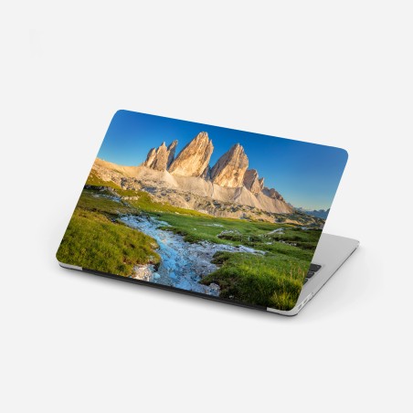 Laptop-Aufkleber Tre Cime di Lavaredo über der alpenwiese – Wallnifity®