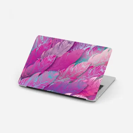 Laptop-Aufkleber irisierendes rosa federmuster – Wallnifity®