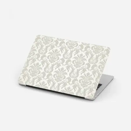 Laptop-Aufkleber elegantes beiges damastmuster – Wallnifity®