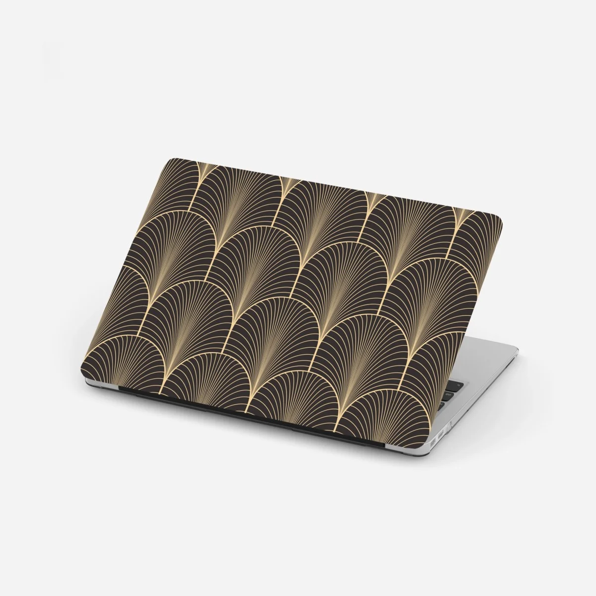 Laptop-Aufkleber art deco goldenes fächermuster – Wallnifity® Laptop-Aufkleber art deco goldenes fächermuster – Wallnifity®