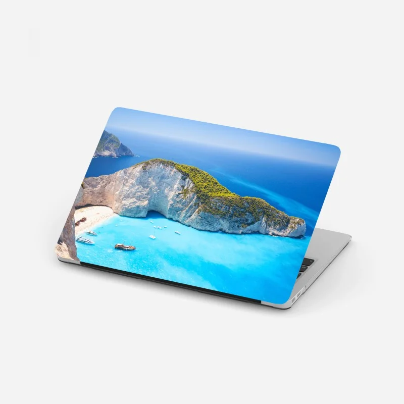 Laptop-Aufkleber Navagio-Bucht türkisblauer strand, Zakynthos