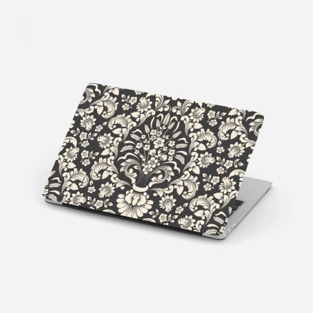 Laptop-Aufkleber vintage blumiges damastmuster – Wallnifity®