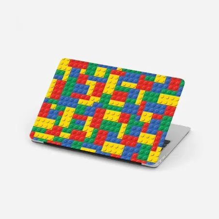 Laptop-Aufkleber buntes bausteinmuster – Wallnifity®