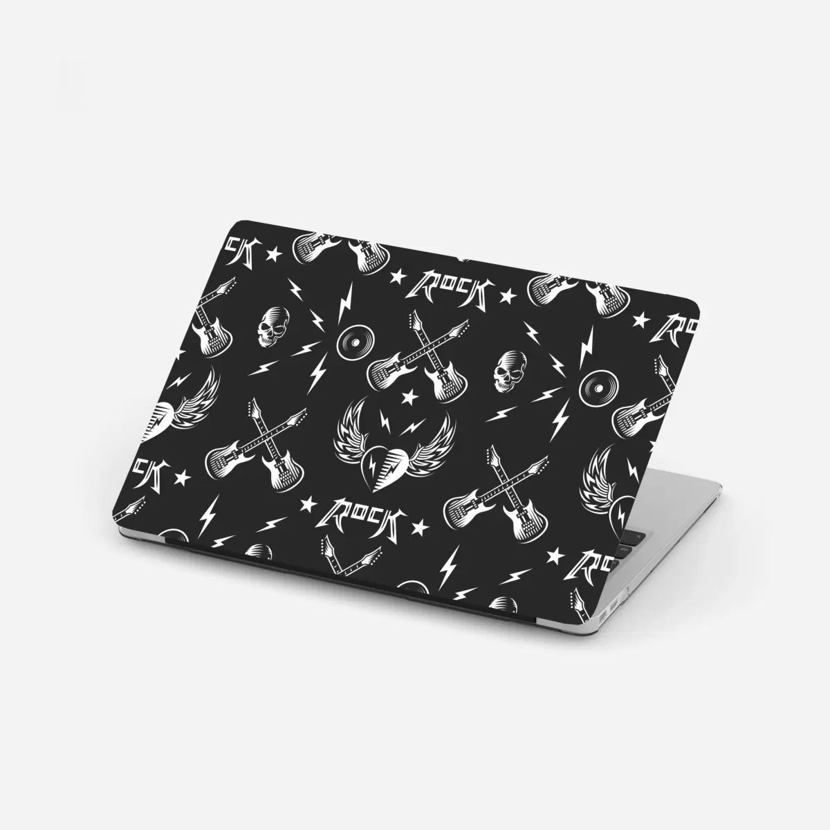 Laptop-Aufkleber nahtloses muster mit rock-symbolen – Wallnifity®