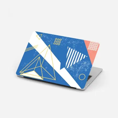 Laptop-Aufkleber geometrische abstraktion in blau – Wallnifity®