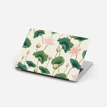 Laptop-Aufkleber ruhiges botanisches lotosmuster – Wallnifity®