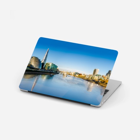 Laptop-Aufkleber London panoramablick über dem fluss – Wallnifity®