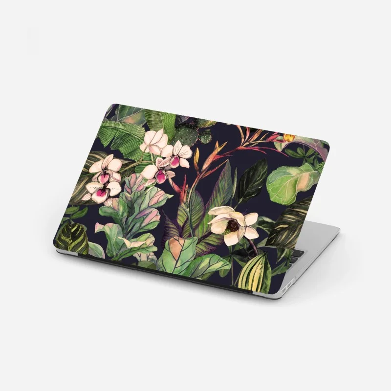 Laptop-Aufkleber tropisches aquarell botanikmuster