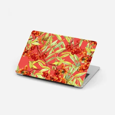 Laptop-Aufkleber aquarellmuster mit vogelbeeren – Wallnifity®