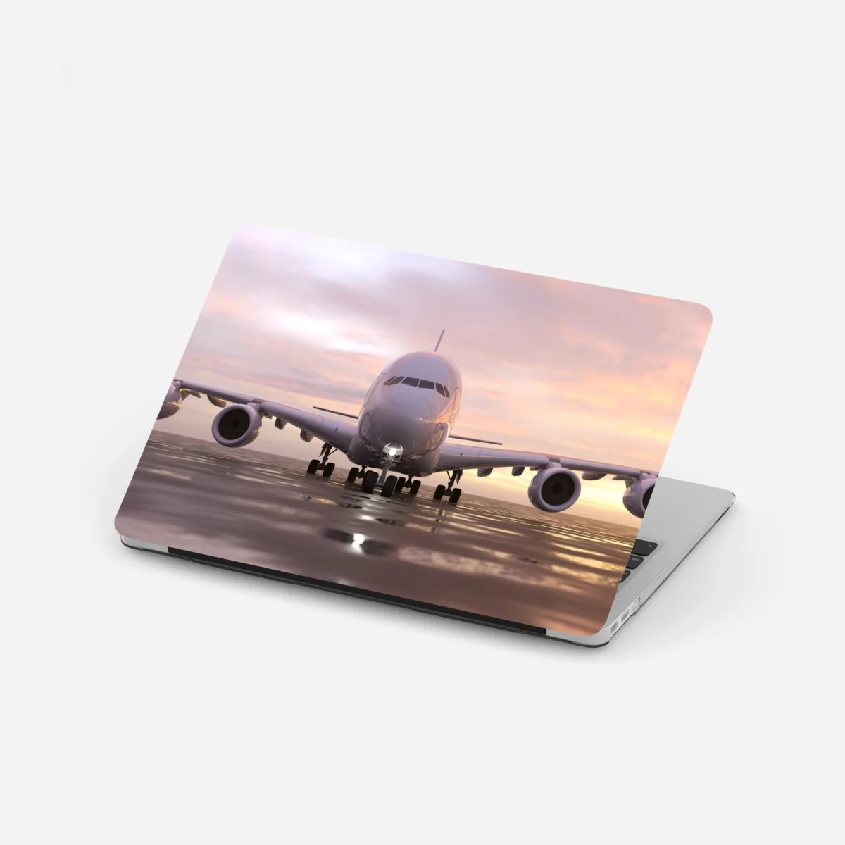 Laptop-Aufkleber jet auf der startbahn bei sonnenuntergang – Wallnifity® Laptop-Aufkleber jet auf der startbahn bei sonnenuntergang – Wallnifity®