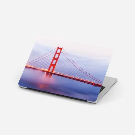 Laptop-Aufkleber Golden Gate brücke im nebel – Wallnifity®