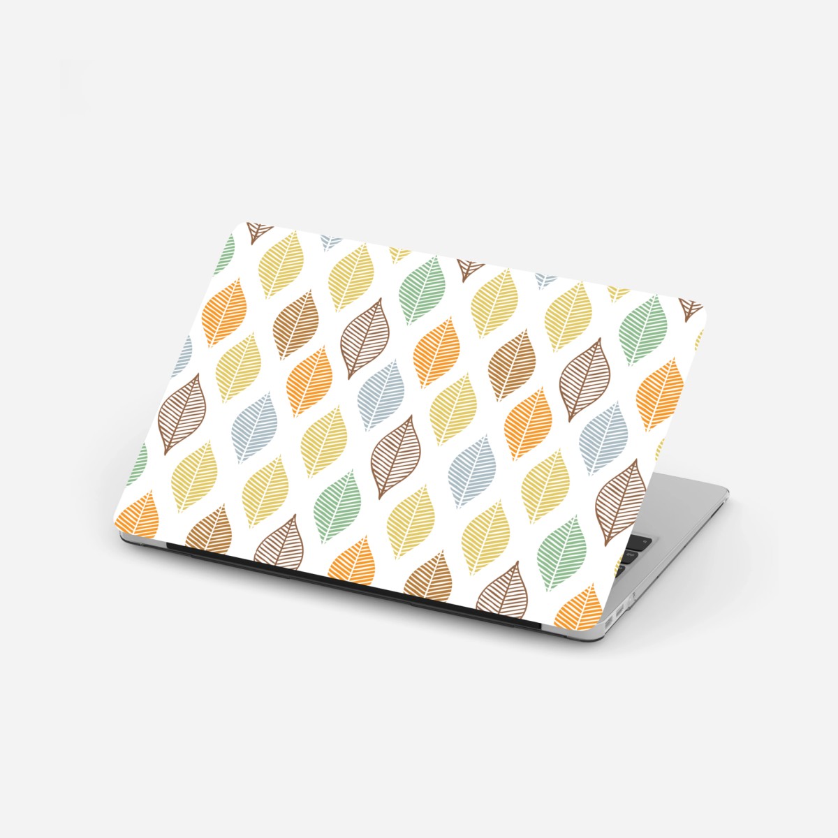 Laptop-Aufkleber pastelliges blättermuster für die wand – Wallnifity®