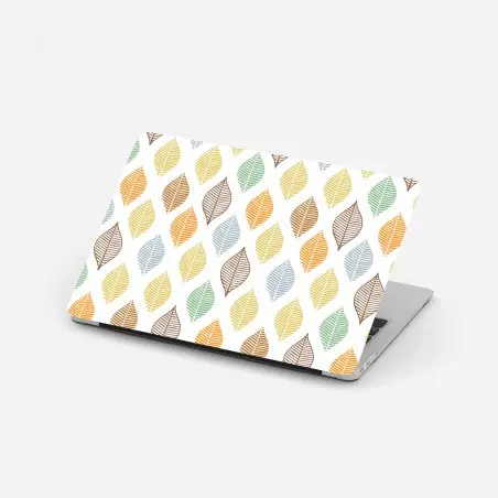 Laptop-Aufkleber pastelliges blättermuster für die wand – Wallnifity®