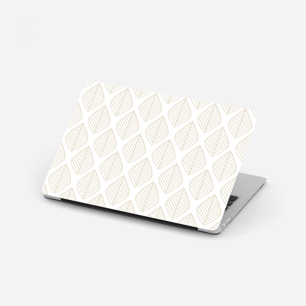 Laptop-Aufkleber elegantes goldenes geometrisches blattmuster – Wallnifity®