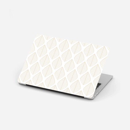 Laptop-Aufkleber elegantes goldenes geometrisches blattmuster – Wallnifity®