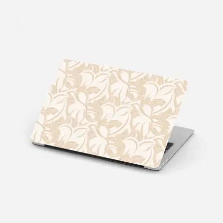 Laptop-Aufkleber beiges blattmuster im botanischen stil – Wallnifity®