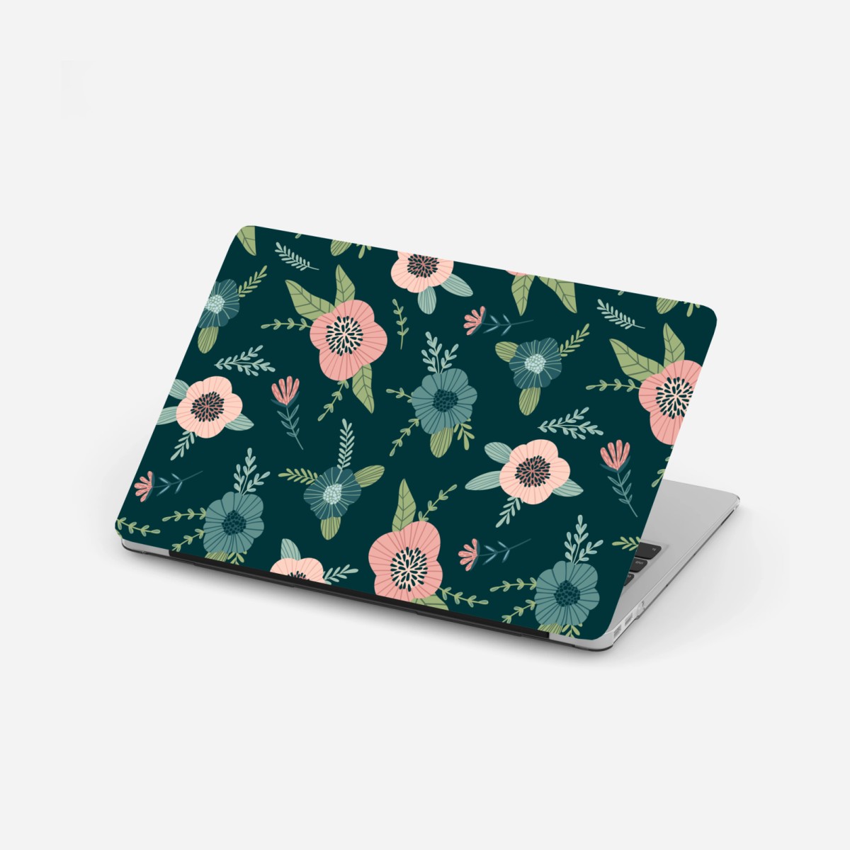 Laptop-Aufkleber pastelliges botanisches blumenmuster – Wallnifity®