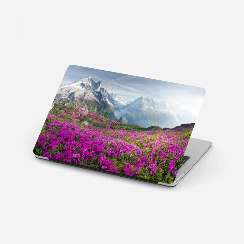 Laptop-Aufkleber alpine rhododendronwiese bei Mont Blanc