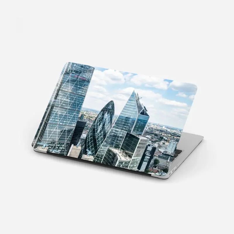 Laptop-Aufkleber moderne London skyline mit gläsernen wolkenkratzern