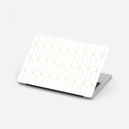 Laptop-Aufkleber goldenes art deco bogenmuster – Wallnifity®