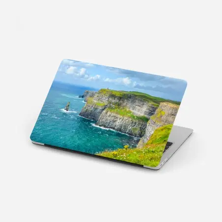 Laptop-Aufkleber dramatische küstenklippen mit meerblick – Wallnifity®