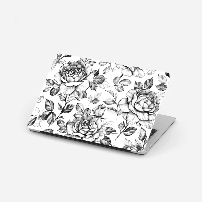 Laptop-Aufkleber handgezeichnetes rosenmuster – Wallnifity® Laptop-Aufkleber handgezeichnetes rosenmuster – Wallnifity®