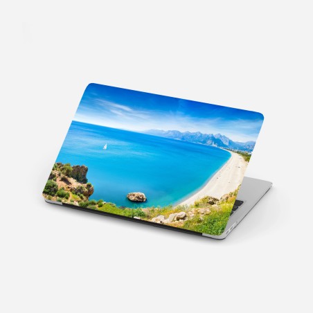 Laptop-Aufkleber panoramastrand Konyaalti in Antalya – Wallnifity®