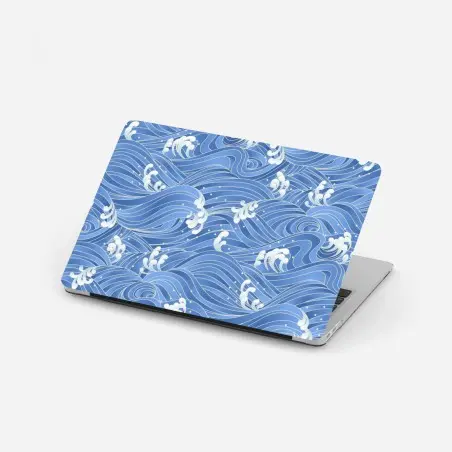 Laptop-Aufkleber stilisiertes Japanisches wellenmuster – Wallnifity®