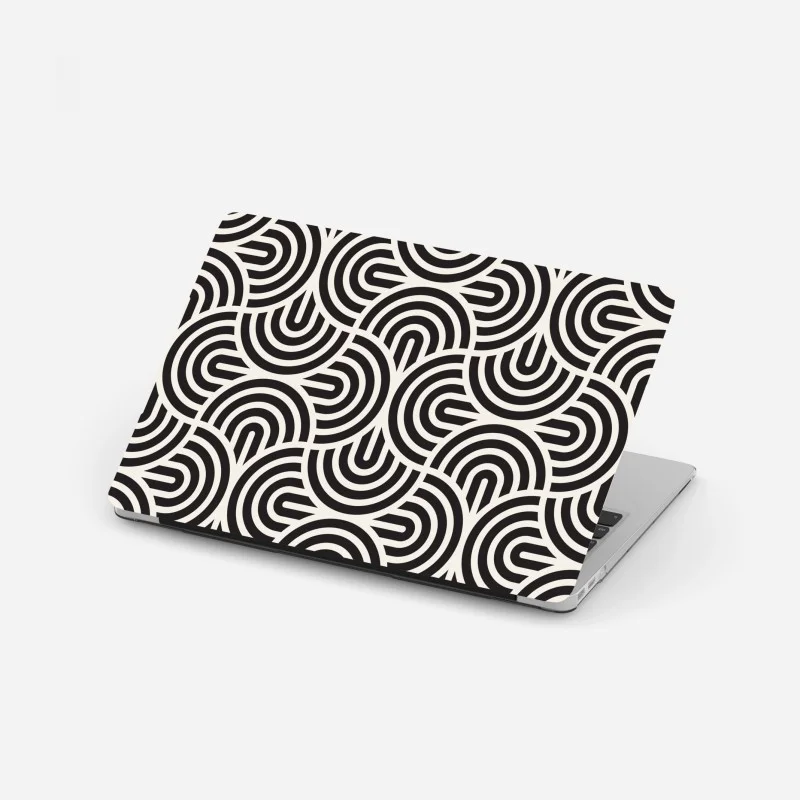 Laptop-Aufkleber schwarz-weiß geometrisches muster – Wallnifity® Laptop-Aufkleber schwarz-weiß geometrisches muster – Wallnifity®