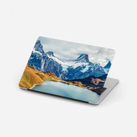 Laptop-Aufkleber morgendliche aussicht am Bachalpsee, Schweizer Alpen – Wallnifity®