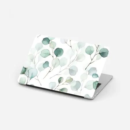 Laptop-Aufkleber zarter eukalyptus-aquarell blättermuster – Wallnifity®